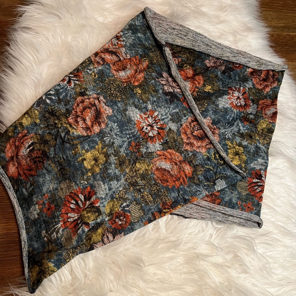 Floral Patterned Infinity Scarf